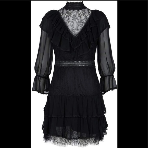 alice and olivia little black dress Wednesday addams look - Picture 2 of 2